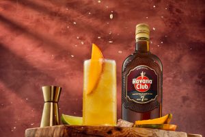 mango cooler cocktail with havana club 7