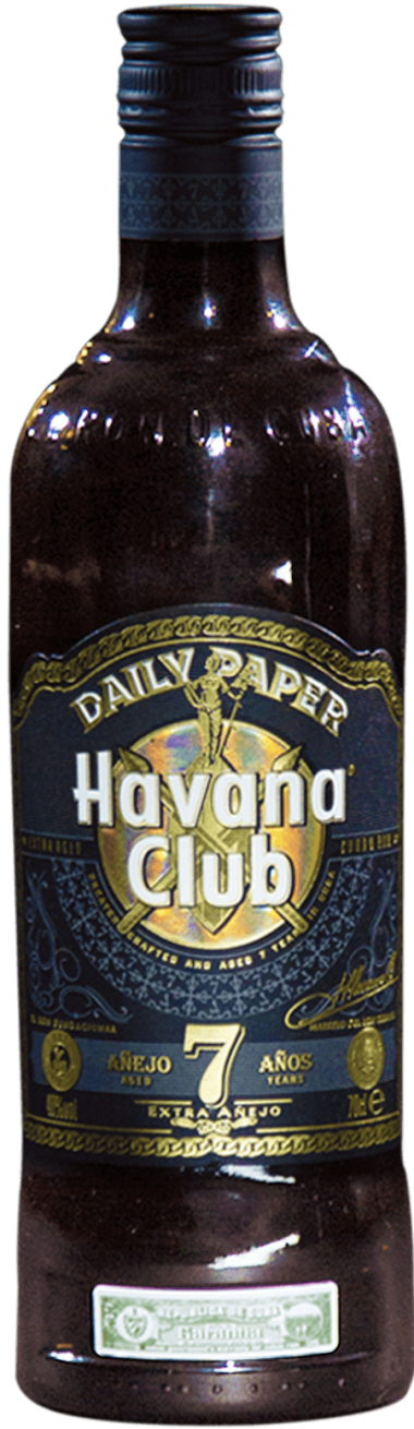 Limited edition bottle Daily Paper x Havana Club