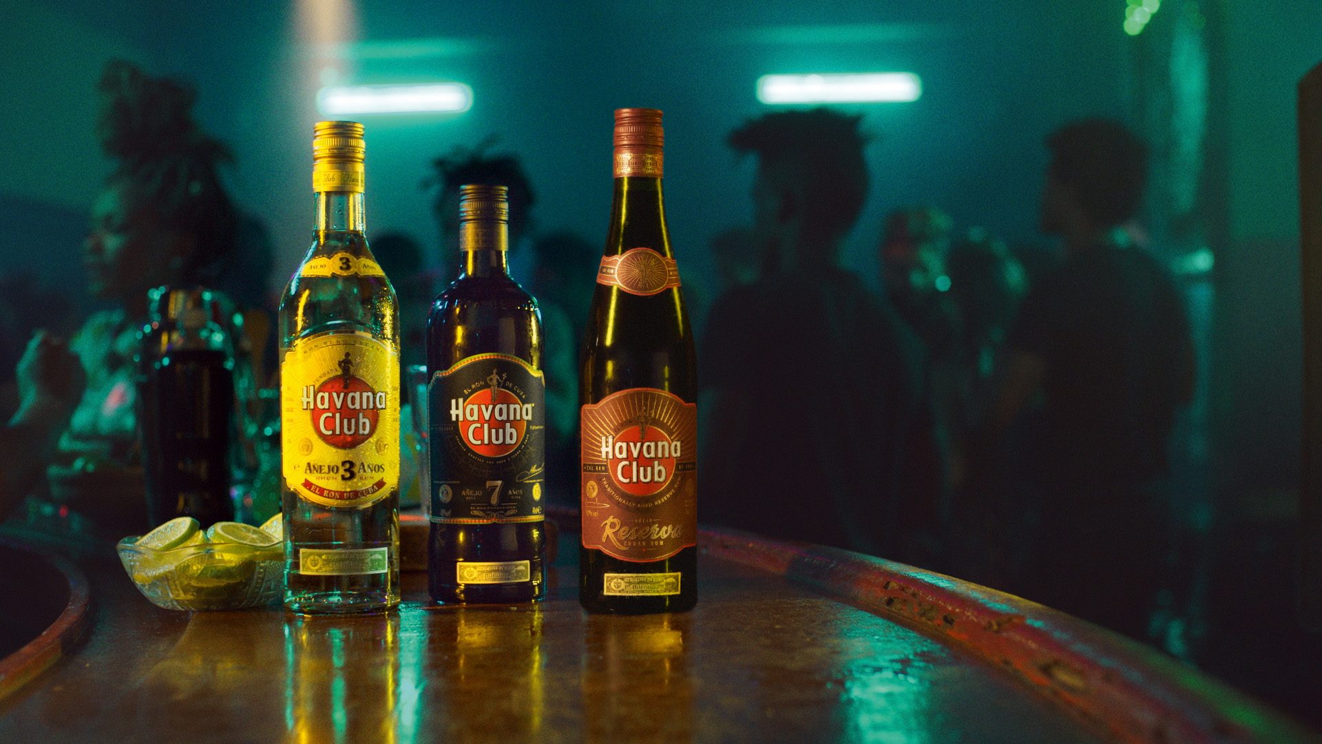 Bottles Havana Club 3, Havana Club 7 et Reserva