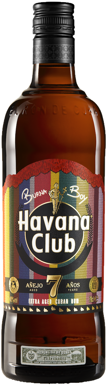 Limited Edition bottle Havana Club x Burna Boy